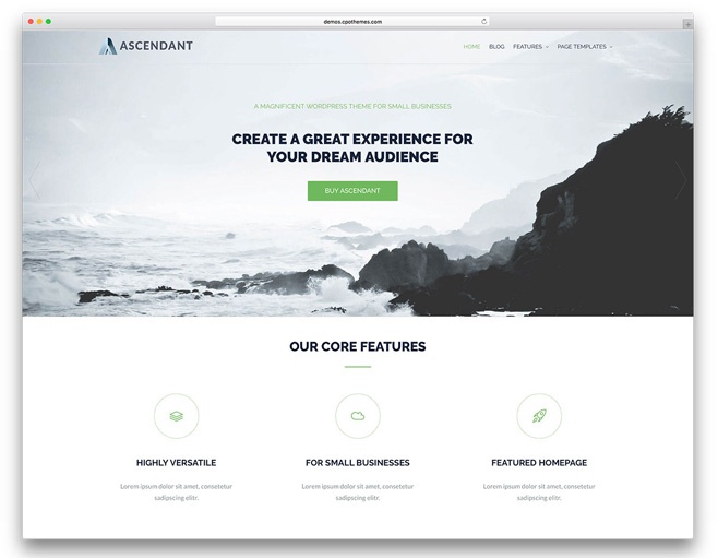 10 Ascendant - WordPress corporate theme