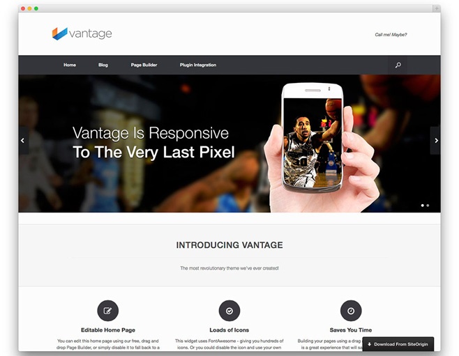 16 Vantage - a beautiful WordPress corporate theme