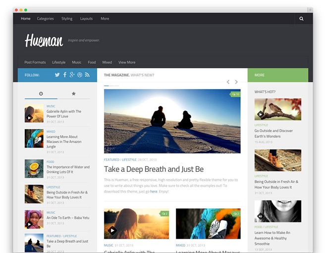 17 Hueman - WordPress news template