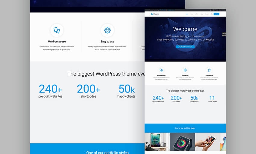 10 BeTheme - responsive store and corporate WordPress theme