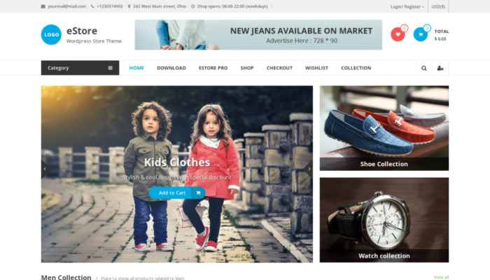 Free WordPress eStore Template