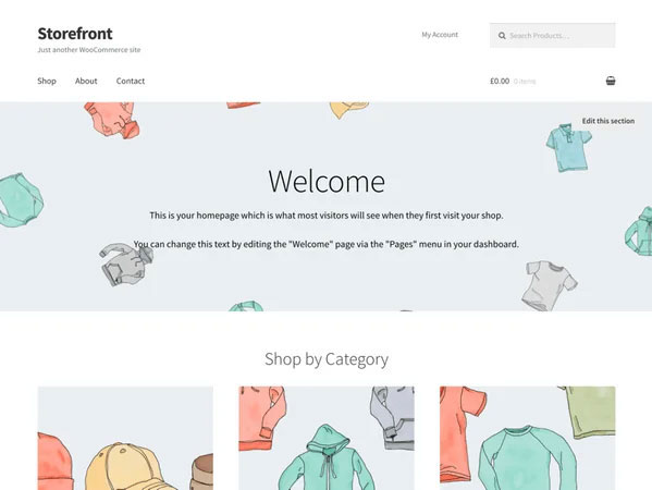 The sixth free Storefront online store template