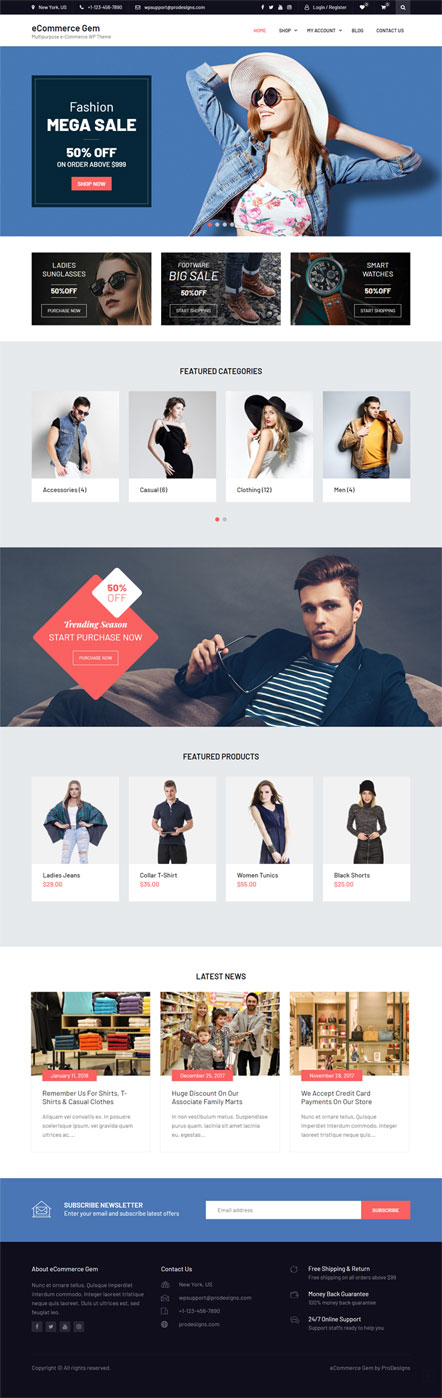 eCommerce Gem online store template