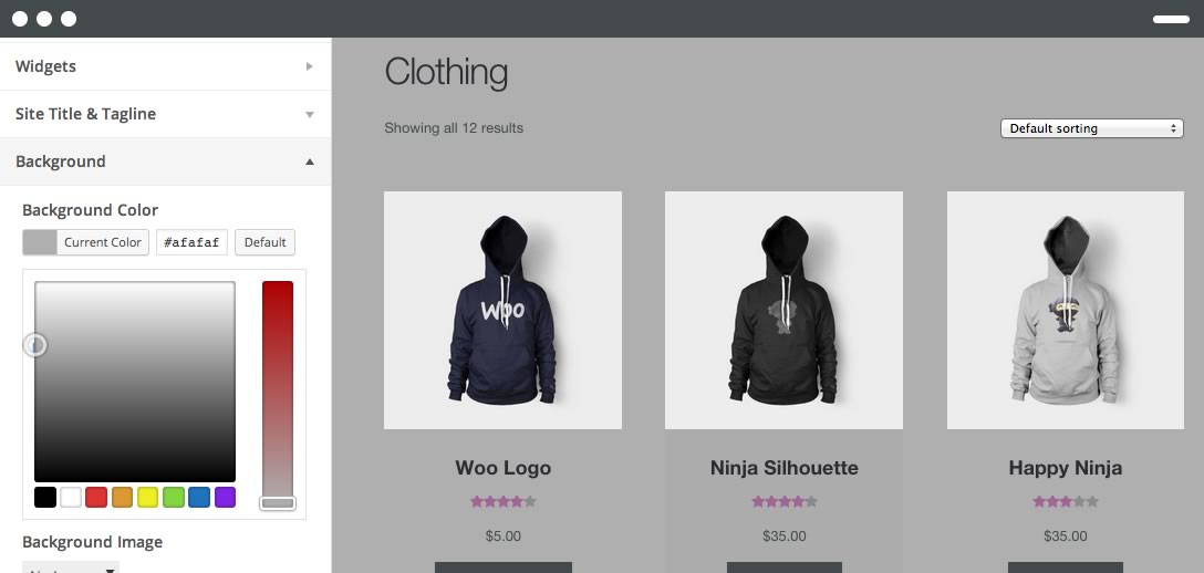 Features of the Storefront online store template