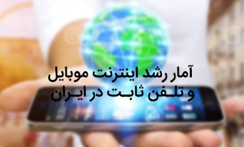 Growth statistics of mobile internet and fixed telephone in Iran