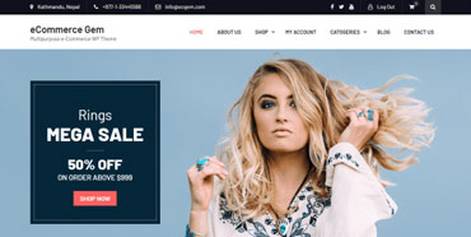 eCommerce Gem online store template