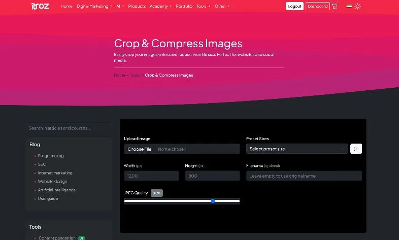 Free Online Photo Cropping and Image Size Reduction Tool Tutorial