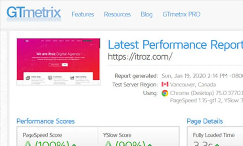 How to score 100 sites in GT metrics
