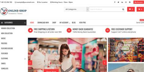 Shop online store template