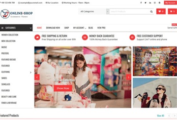 Shop online store template