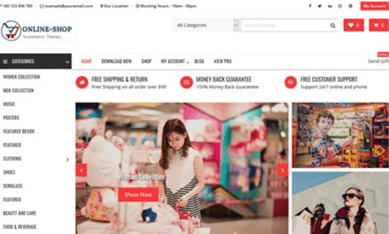 Shop online store template