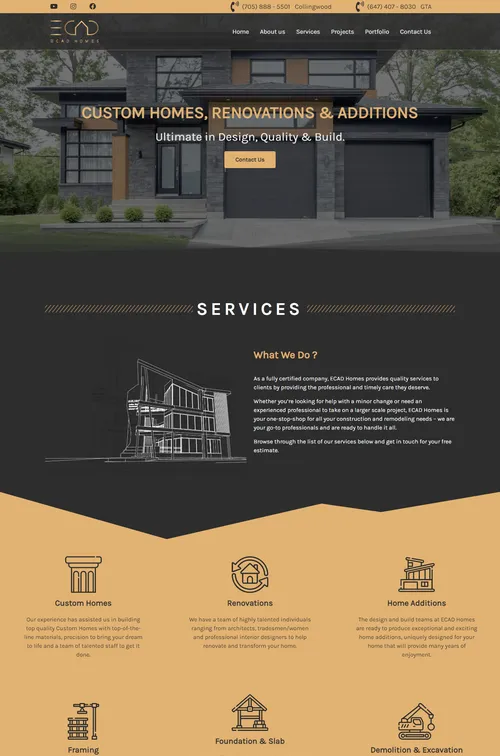 Ecad homes construction company