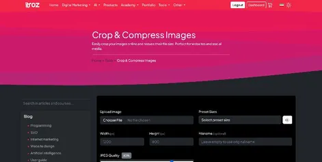 آموزش ابراز آنلاین برش عکس و کاهش حجم تصاویر رایگان