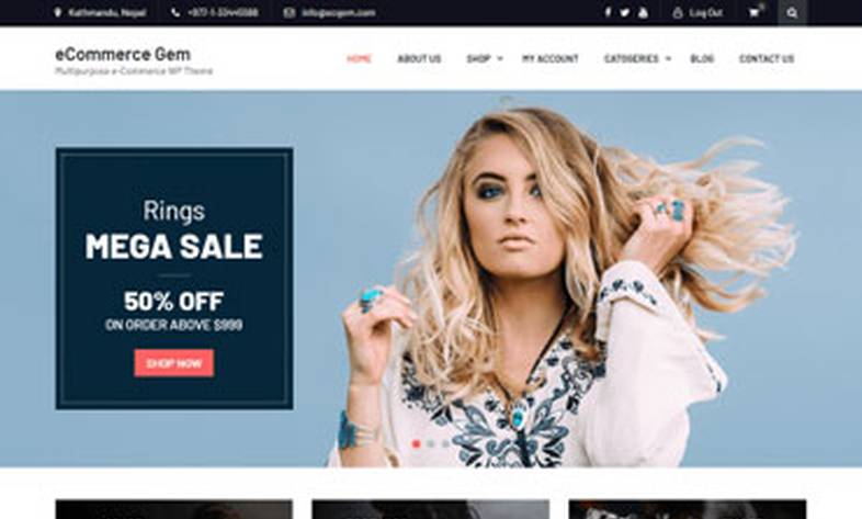 eCommerce Gem online store template