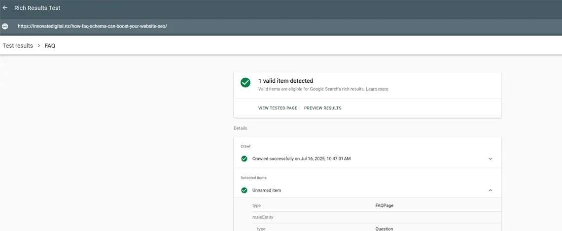 FAQ creation tutorial