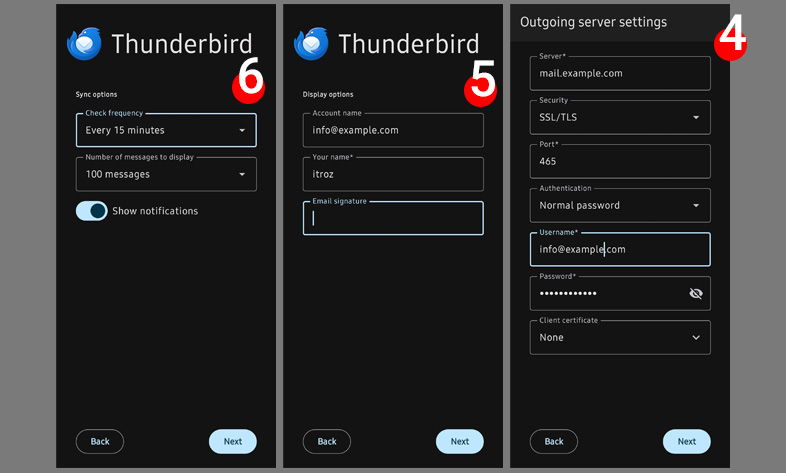 آموزش نصب اپلیکیشن thunderbird
