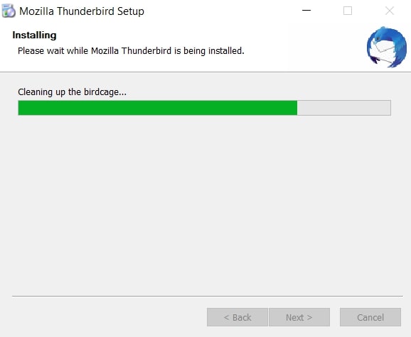 نصب نرم افزار thunderbird بر روی ویندوز