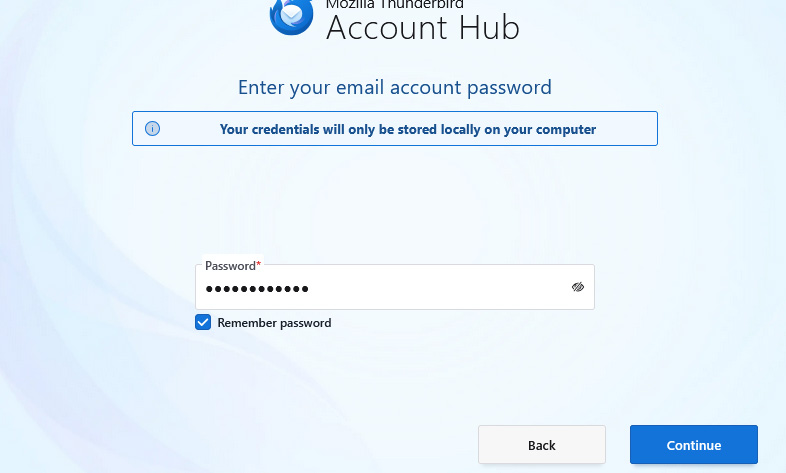 مرحله پنجم نصب نرم افزار thunderbird بر روی ویندوز