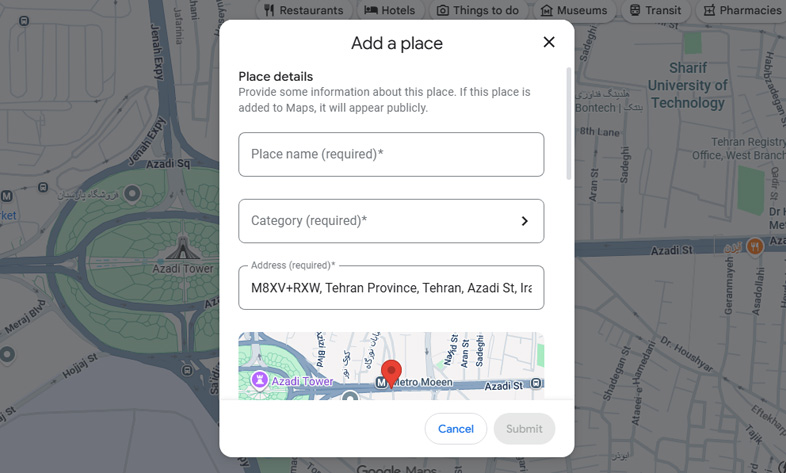 How to register information on Google