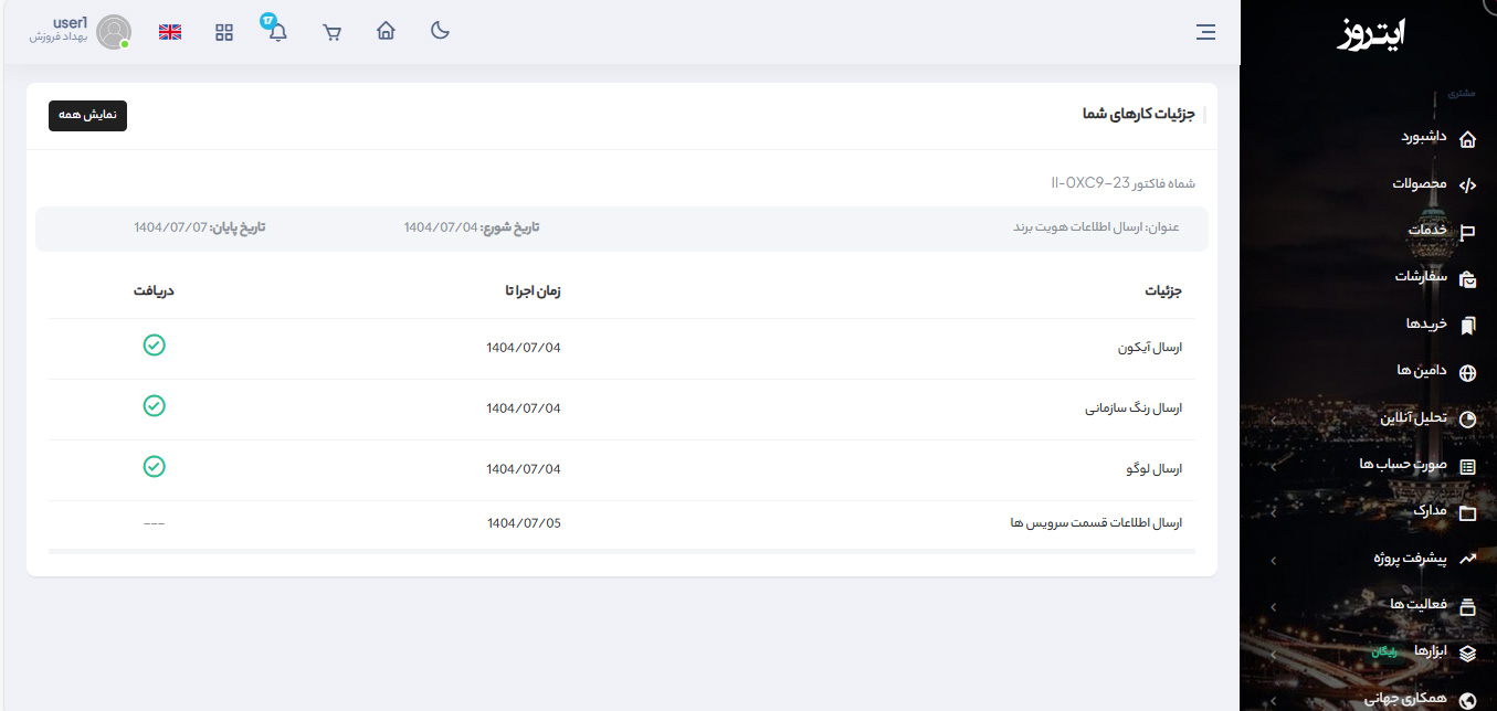 Status of submitted files