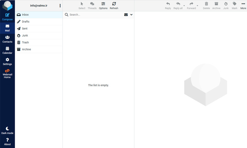 ارسال و دریافت ایمیل سایت با وب میل